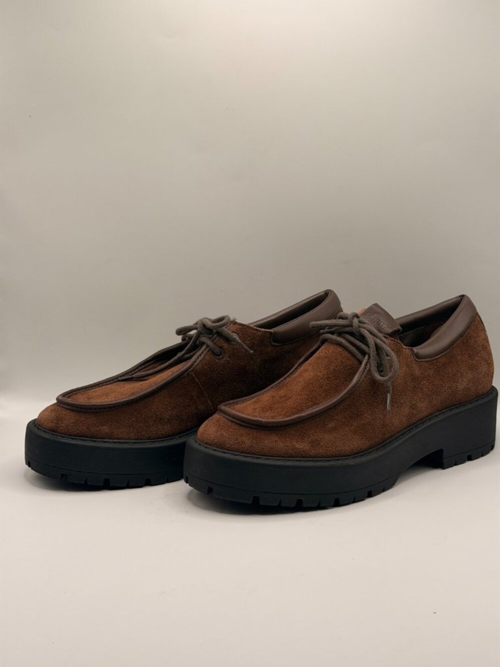 Schutz Womens Cia 50MM Brown Suede Derbys Sz 9 B